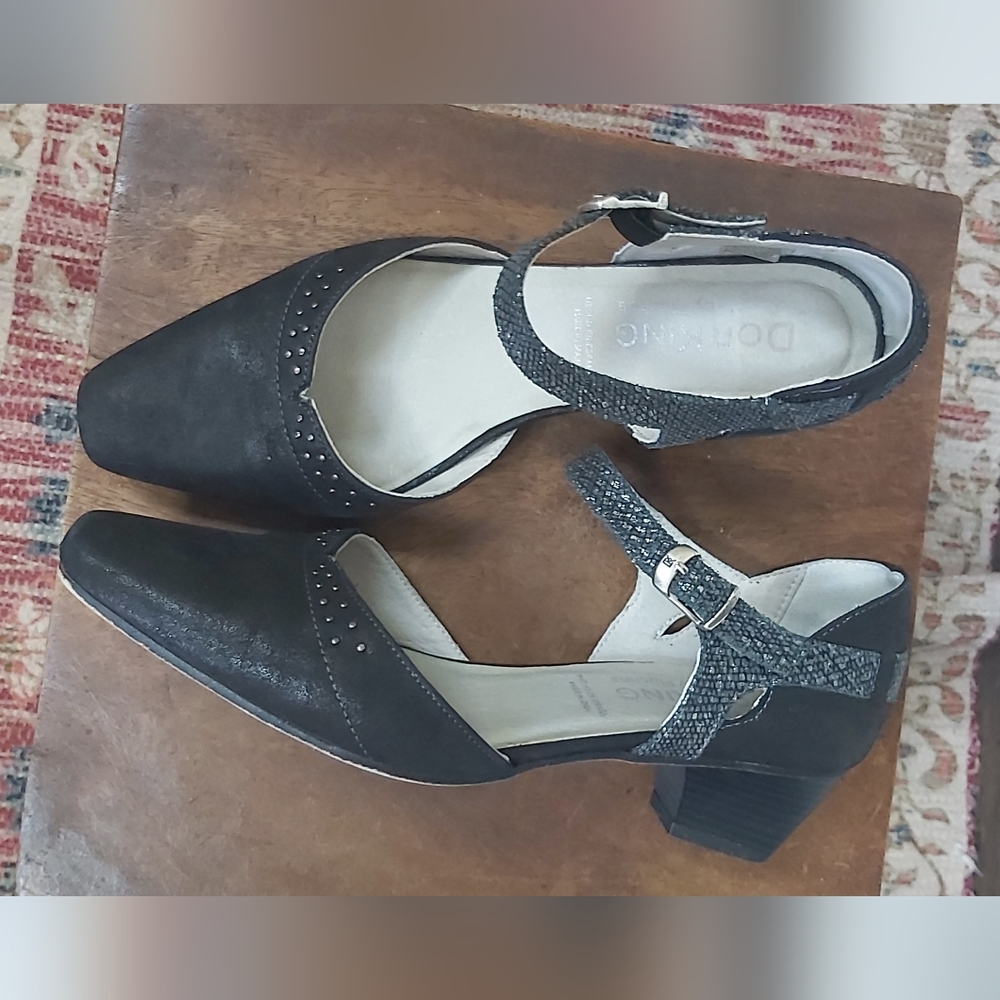 Dorking Leather Heeled Mary Janes